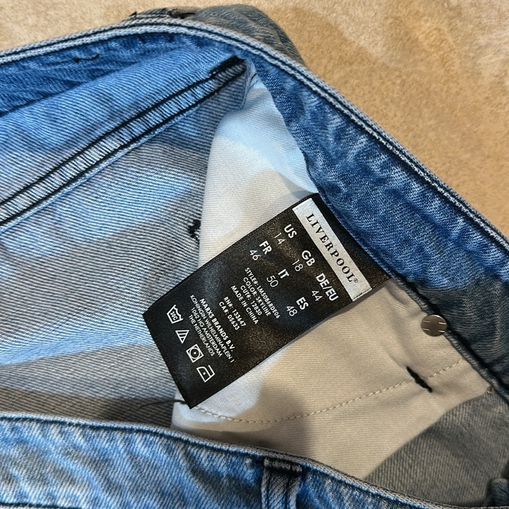 Liverpool Cameron Embroidered Crop Boyfriend Jeans 14 - Picture 4 of 8